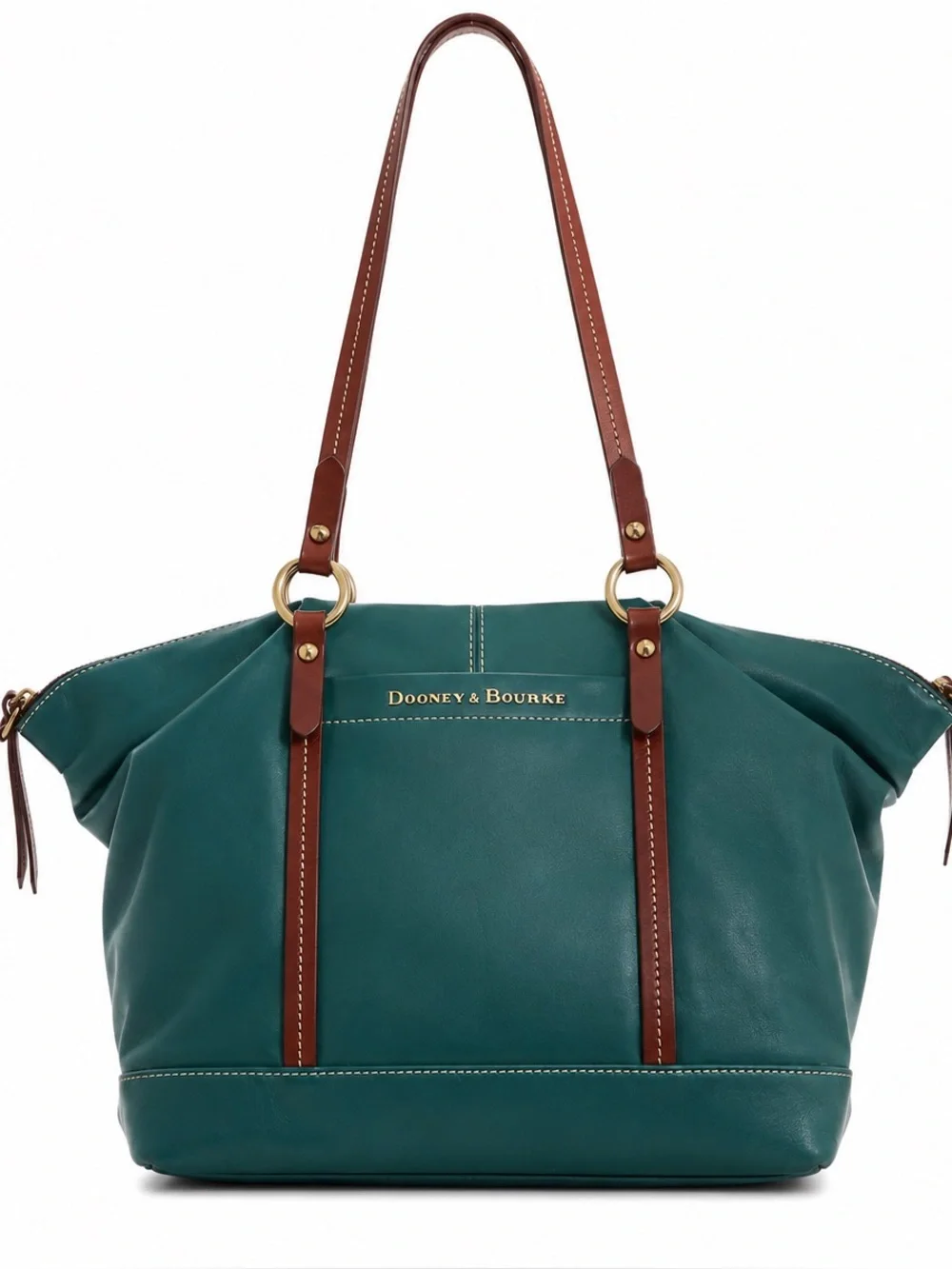 Dooney & Bourke Wayfarer Tilly Tote Green Smooth Leather Shoulder Bag